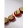 Earrings Assorted "Libero" three discs, red color in gold