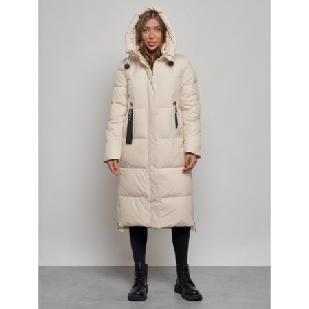 Coat insulated winter female, size 44, color light-beige-4
