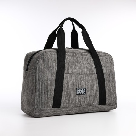 Road bag with lightning, external pocket, gray color