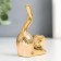 Souvenir Ceramics "Cat - Sucking" gold 5.5x2.4x7.8 cm
