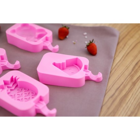 Form for ice cream Daulay "watermelon lobe", silicone, 14 × 7.5 × 2.5 cm, pink color-6