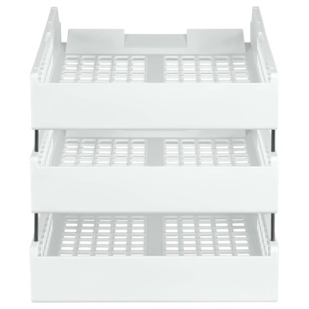 A set of paper trays horizontal Starong Istanus, 3 pieces, on metal rods, white-3