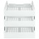 A set of paper trays horizontal Starong Istanus, 3 pieces, on metal rods, white