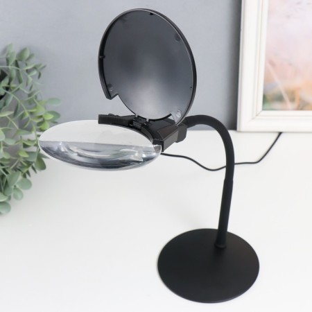 Lamp-lupa x3 x4.5 for LED creativity from 3LR1130 lenses d = 2.1 and 11 cm black-7