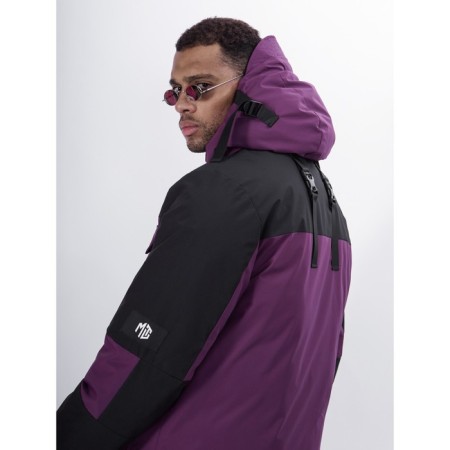Ski jacket men, size 54, purple color-20