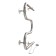 Electric towel "Sanprise" M-shaped, 500x500 mm, side connection, chromium
