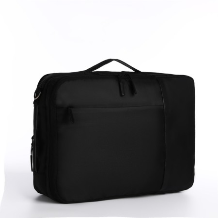 A backpack-samka with a zipper, 2 external pockets, black color-5