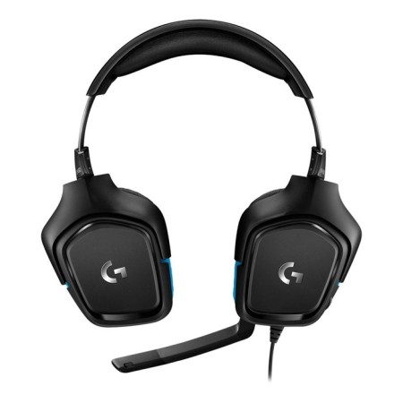 Headphones with a microphone Logitech G432 Black/Blue 2M Monitoring Head Head (981-000770)-3