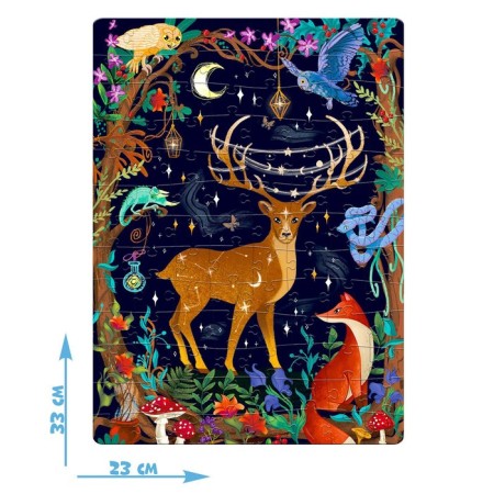 Puzzle "Mysterious Forest", a large gift box, 104 elements-1