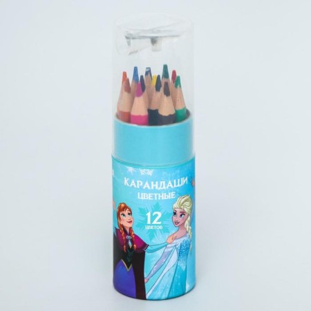 Colored pencils in a tube, 12 colors, trihedral, cold heart-2
