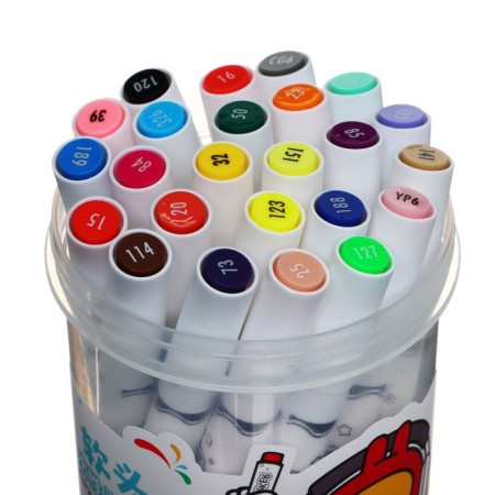A set of markers, 24 colors, a cystic tip, in a plastic box-3