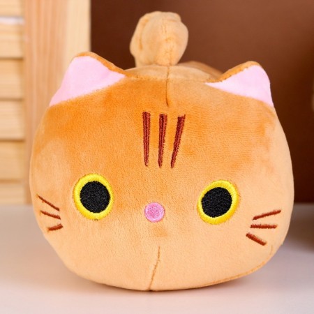 Soft toy "kitten", 20 cm, beige color-1