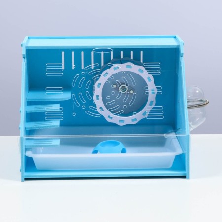 Rodent cage, acrylic, blue, 29 x 23.5 x 22 cm-1