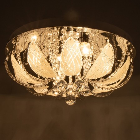 Svetogor chandelier "Drops" 5x60W E27 LED lighting chrome 50x50cm-5