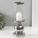 Ceramics candlestick, glass for 1 candle "Noir" d = 8 cm silver 10x10x27 cm