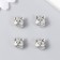 Bead for creativity Metal "Cat" silver 1x1.3 cm