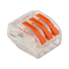 Universal terminal of QMS 222-413, 3-wire transparent 0.08-2.5/4 mm² (50 pcs./Union) Rexant 108064