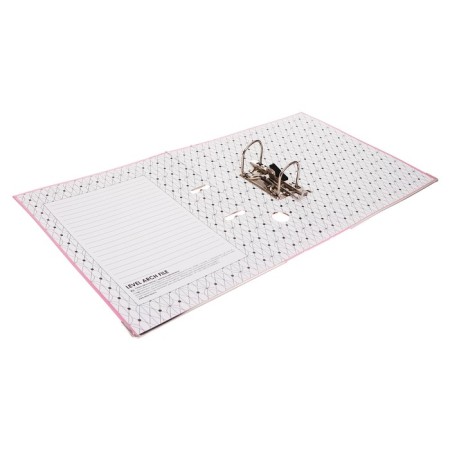 A4, 50 mm, calligrata, PVC, embossing "flax", metal edging, pocket for a spine, collected, pink, mix-4