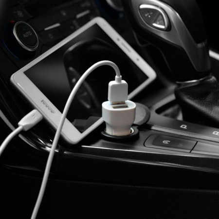 Automobile charger Hoco Z2A, 2 USB, 2.4 A, white-5