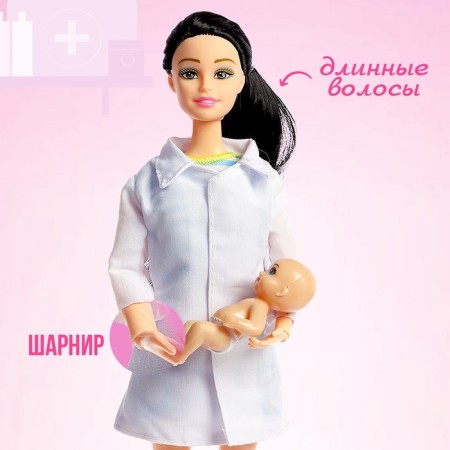 Cabinet-model “Doctor Lisa” with a baby, furniture and accessories-1