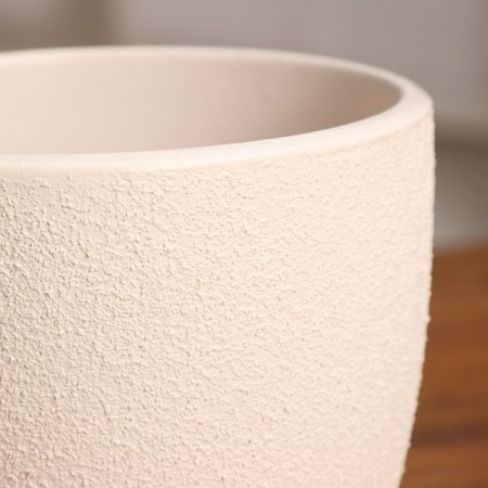 Flower pot "Vicenza", white relief 0.6 liters-2