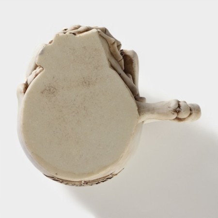 Mug "skull", 400 ml, beige color-3