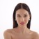 Earrings with pearls "Edel" Classic circle, white color in silver