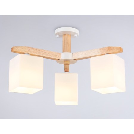 Suspended chandelier Ambrella TR83115/3 WH/LW, E27, 3x40W D580x320 mm, white, light wood-2