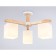 Suspended chandelier Ambrella TR83115/3 WH/LW, E27, 3x40W D580x320 mm, white, light wood