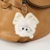 Fluffy on the ring "Masya with a large bow" white 12x8x8 cm