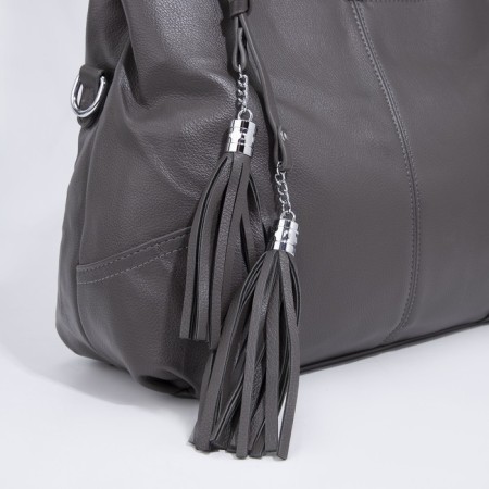 Bag-tout on lightning, brown color-4