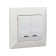 Luazon Lighting "Antei" switch, 10 A, 2 keys, hidden, backlight, white