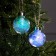 A set of Christmas tree balls “Brilliant tinsel” 2 pcs., Batteries, 1 LED, RGB glow