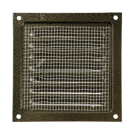 Ventilation grate Zein luxury RM1212Z, 125 x 125 mm, with a grid, metal, gold-5