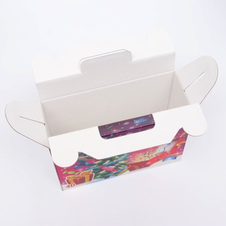 Gift box New Year's serpentines 23 x 8.5 x 23 cm-3