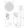 The shower system ESKO Set_6in1, built -in, tropical shower, mixer, shower set, chrome 98476