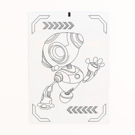 Paper stickers "Robots", with coloring on the back, 11 × 15.5 cm-3