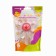 Silicone teething with a rattle "Baby", Pink color, crumb I