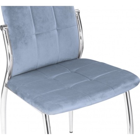 Farini Metal Metal Metal Carrier/Velur, Chrome/Blue 46x52x99 cm-5