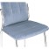 Farini Metal Metal Metal Carrier/Velur, Chrome/Blue 46x52x99 cm