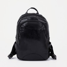 Women's backpack made of artificial leather with lightning, black color