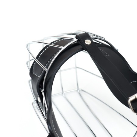 Mercorizer Metal No. 4 with a tripartite strap, pressed skin, black-6