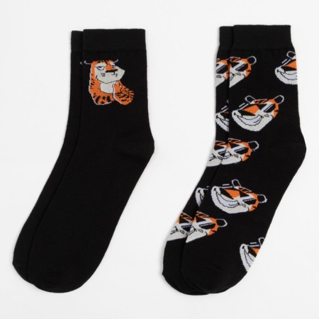 Set of men's socks "socks, bro" 2 pairs, size 41-44 (27-29 cm)-1