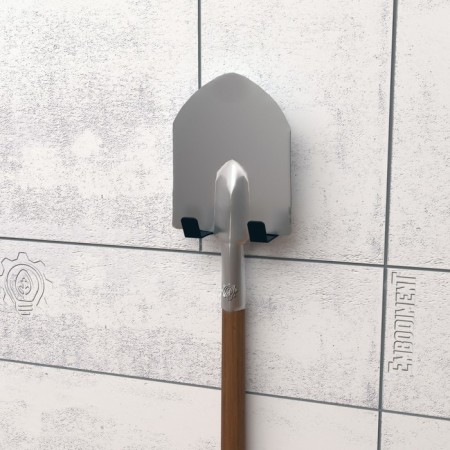 Holder for storage of garden inventory, wall, black-6