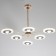 Malli chandelier LED 84W gold 80x80x33 cm Bayerlux