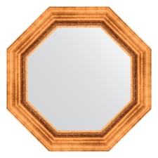 Mirror in the baguette frame, Roman gold 88 mm, 61x61 cm