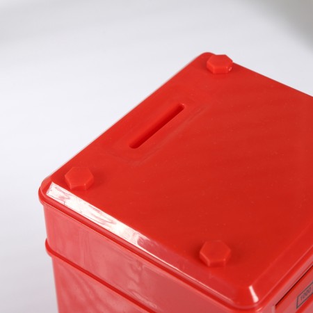 Piggy bank Plastic for coins and bills "safe" code castle, sound 3AA MIX 19.5x12.3x13 cm-3