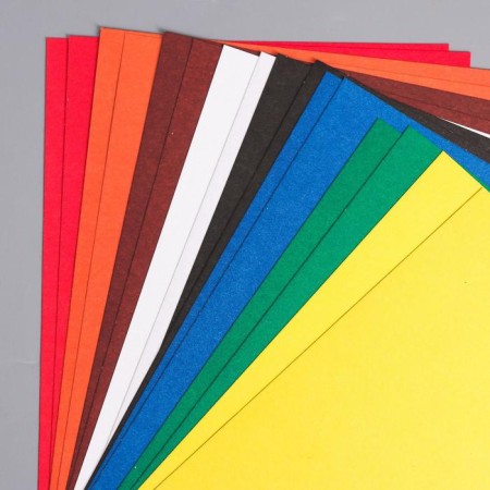 Cardboard color, A4, 16 sheets, 8 colors, non -unilateral, in a folder, 220 g/m², cold heart-2