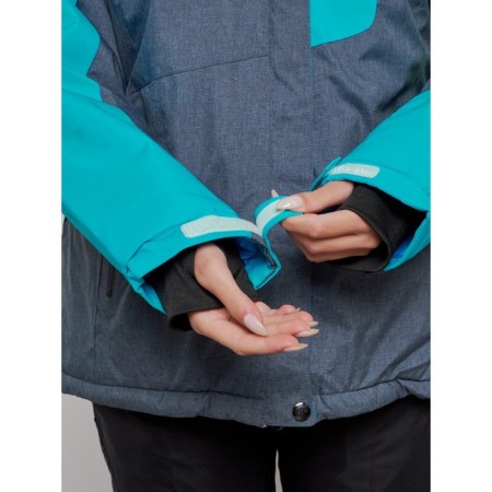 Ski jacket female winter, size 56, blue color-11
