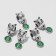 Talisman "Cash Pigles", green color in black silver
